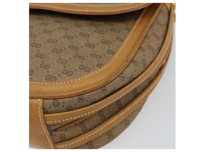 Gucci Borsa a spalla Micro GG Supreme in PVC Beige Oro Auth BA6123 D'oro - vista 9
