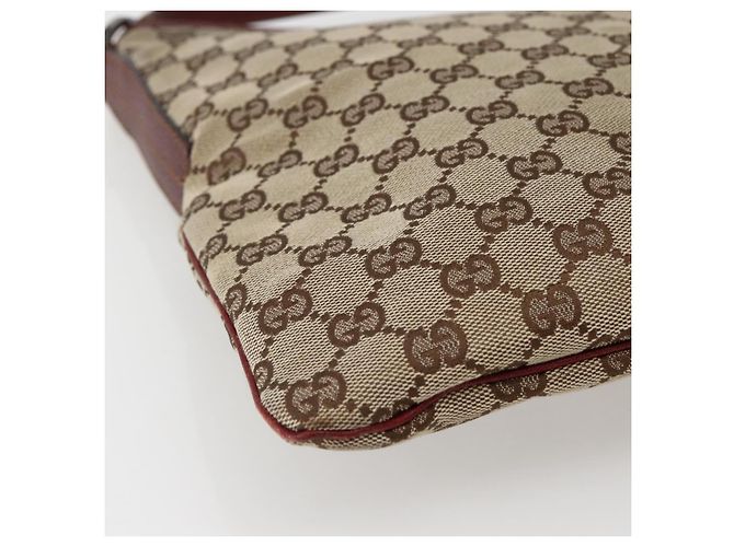 GUCCI GG Canvas Schultertasche Beige Silber 113013 Auth 143267 - Ansicht 14
