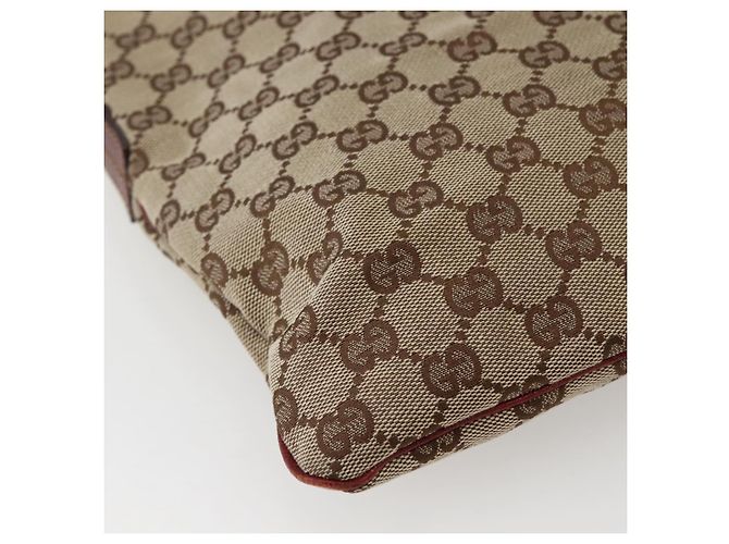 GUCCI GG Canvas Schultertasche Beige Silber 113013 Auth 143267 - Ansicht 16