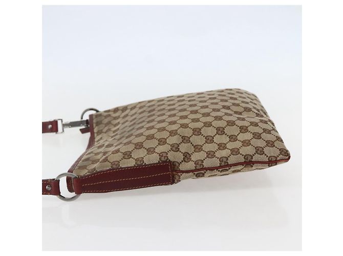 GUCCI GG Canvas Schultertasche Beige Silber 113013 Auth 143267 - Ansicht 3