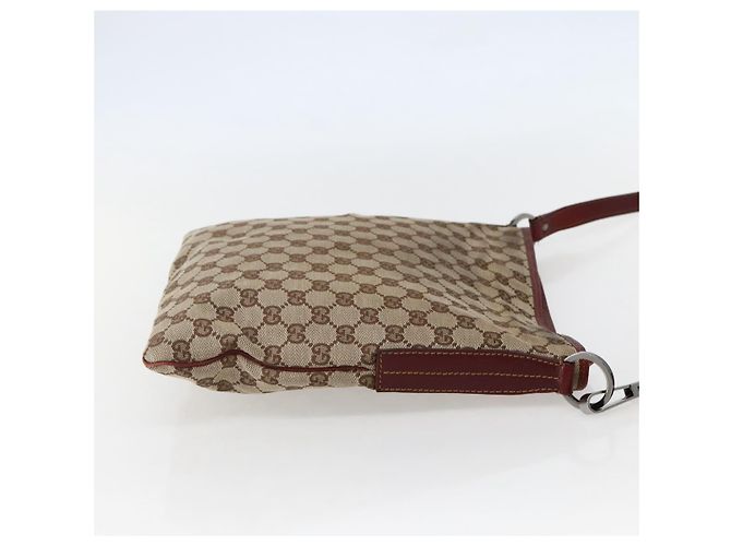 GUCCI GG Canvas Schultertasche Beige Silber 113013 Auth 143267 - Ansicht 4