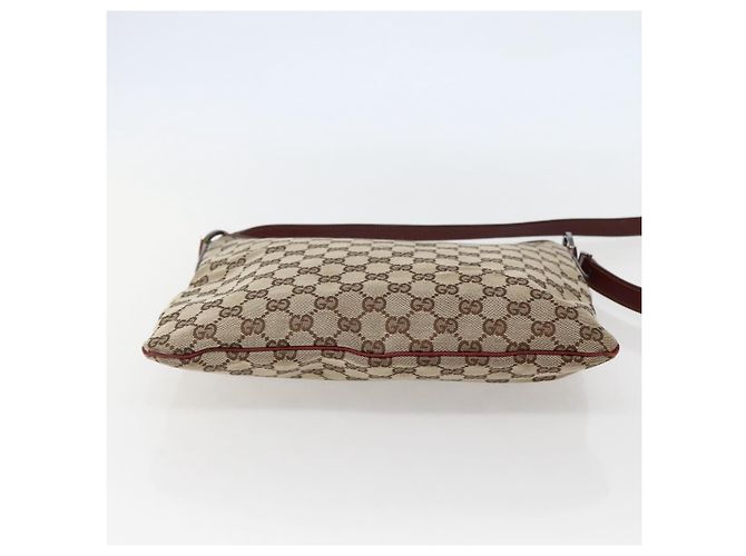 GUCCI GG Canvas Schultertasche Beige Silber 113013 Auth 143267 - Ansicht 5
