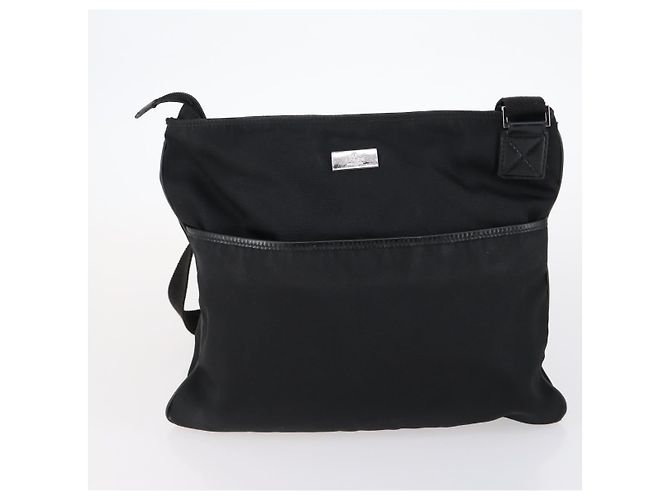 Borsa a Spalla Gucci Bamboo Jackie Nylon 6Set Nera Auth bs29393 Nero - vista 17