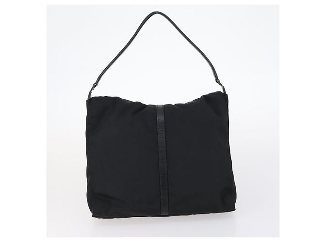 Borsa a Spalla Gucci Bamboo Jackie Nylon 6Set Nera Auth bs29393 Nero - vista 23