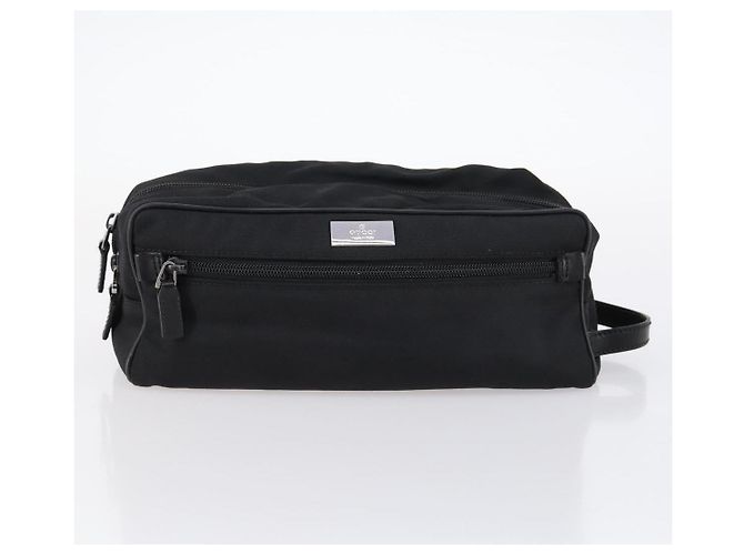 Borsa a Spalla Gucci Bamboo Jackie Nylon 6Set Nera Auth bs29393 Nero - vista 27