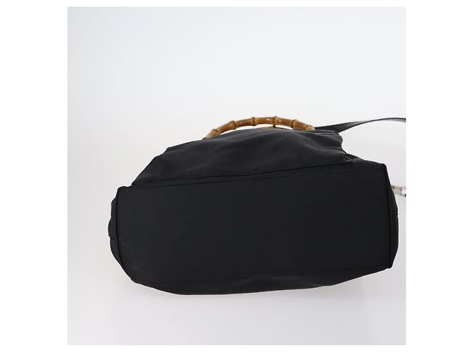 Borsa a Spalla Gucci Bamboo Jackie Nylon 6Set Nera Auth bs29393 Nero - vista 5