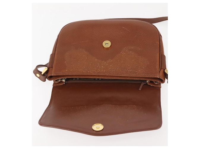 Autre Marque Borsa a Spalla Burberrys in Pelle Marrone Oro Auth th6364 D'oro - vista 11