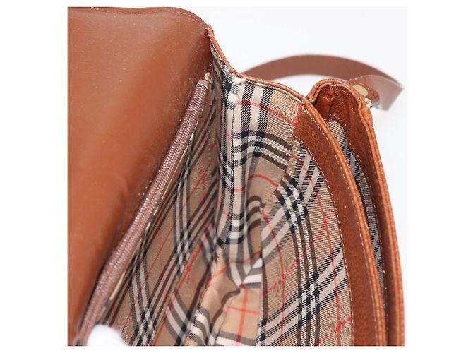 Autre Marque Borsa a Spalla Burberrys in Pelle Marrone Oro Auth th6364 D'oro - vista 17