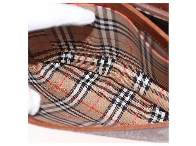Autre Marque Borsa a Spalla Burberrys in Pelle Marrone Oro Auth th6364 D'oro - vista 19