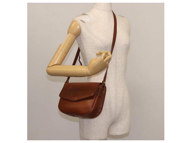 Autre Marque Borsa a Spalla Burberrys in Pelle Marrone Oro Auth th6364 D'oro - vista 21
