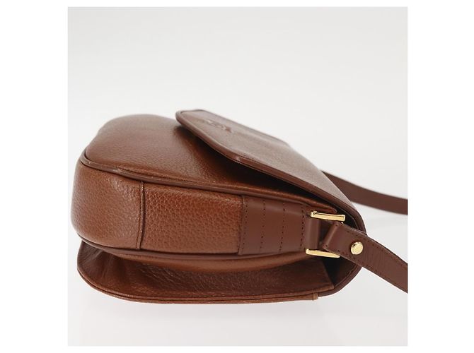Autre Marque Borsa a Spalla Burberrys in Pelle Marrone Oro Auth th6364 D'oro - vista 3