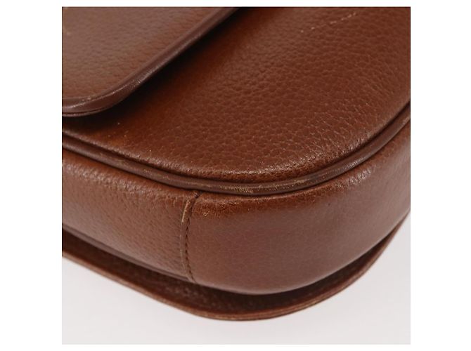 Autre Marque Borsa a Spalla Burberrys in Pelle Marrone Oro Auth th6364 D'oro - vista 9