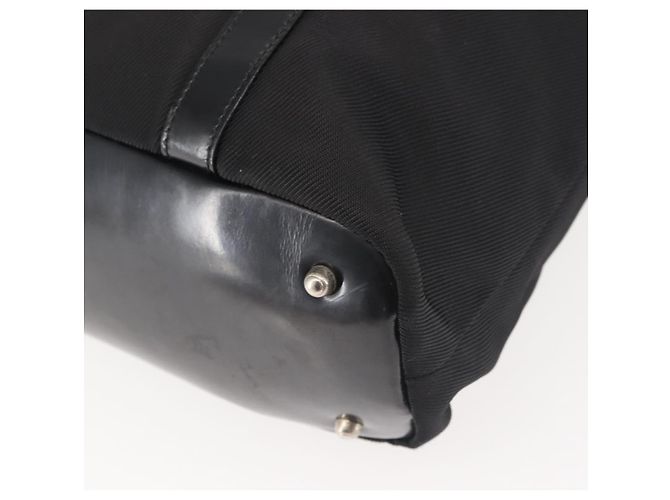 Borsa a mano in nylon nero e argento Gucci Bamboo 000 1998 0508 Auth 143305 - vista 14