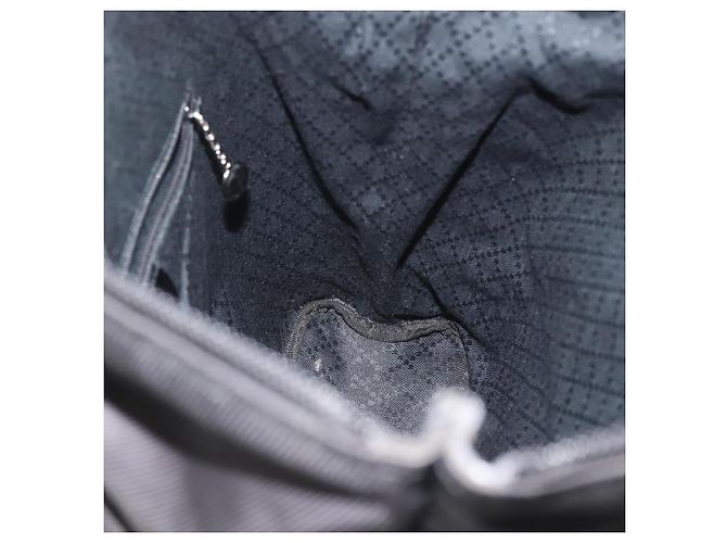 Borsa a mano in nylon nero e argento Gucci Bamboo 000 1998 0508 Auth 143305 - vista 19