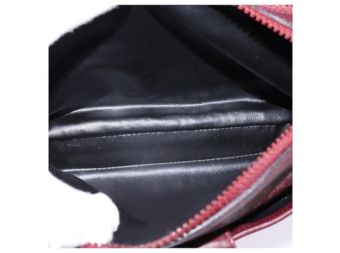 Céline Borsa a Spalla in Tela Macadam CELINE Bordeaux Oro Auth BA6206 D'oro Bordò - vista 11