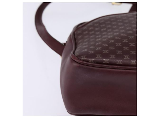 Céline Borsa a Spalla in Tela Macadam CELINE Bordeaux Oro Auth BA6206 D'oro Bordò - vista 14