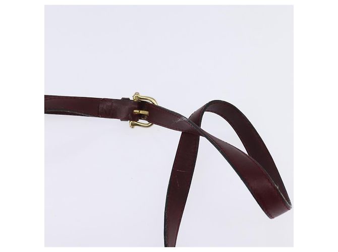 Céline Borsa a Spalla in Tela Macadam CELINE Bordeaux Oro Auth BA6206 D'oro Bordò - vista 8