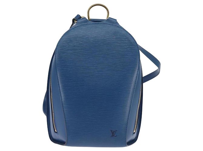 LOUIS VUITTON Epi Mabillon Backpack Blue M52235 LV Auth 141956 - view 13