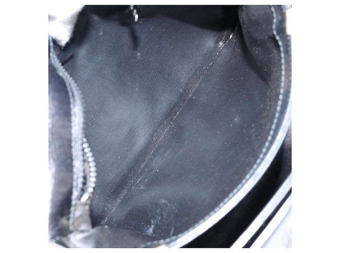 Céline Bolso de Hombro de Cuero Negro y Dorado Auth BA6127 - vista 22