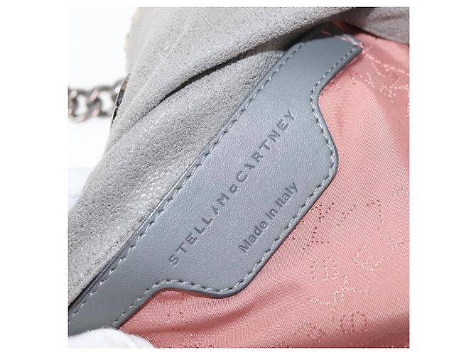 Autre Marque Sac à épaule Stella McCartney Chain Fabera en daim gris argent authentique BA6056 Marron Argenté - vue 19