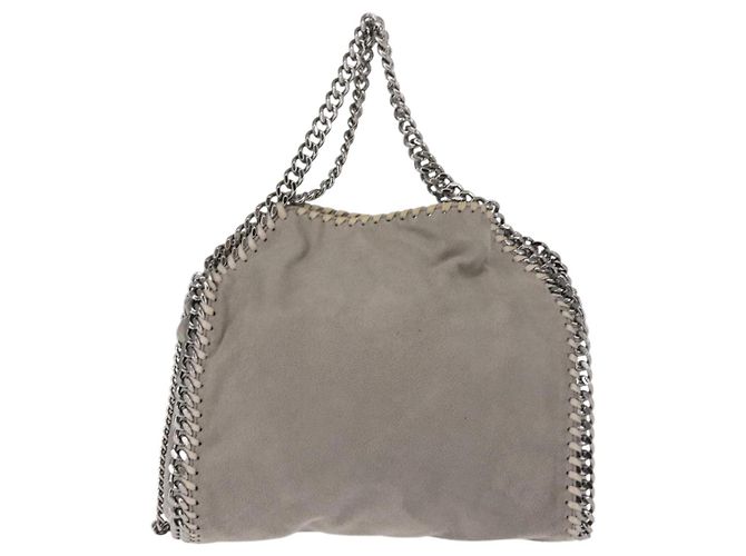 Autre Marque Sac à épaule Stella McCartney Chain Fabera en daim gris argent authentique BA6056 Marron Argenté - vue 2