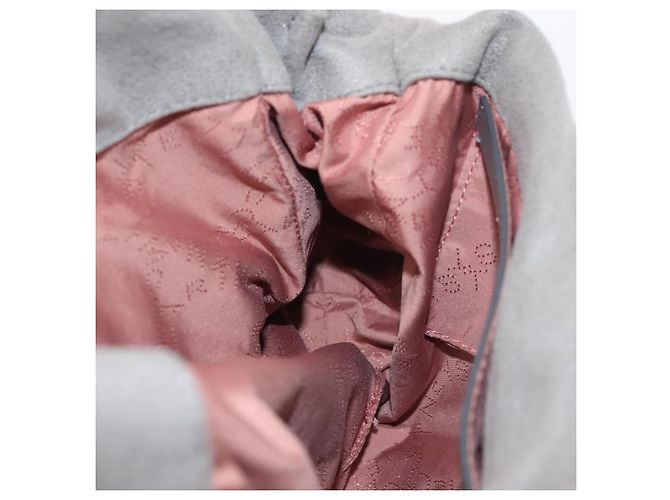 Autre Marque Sac à épaule Stella McCartney Chain Fabera en daim gris argent authentique BA6056 Marron Argenté - vue 21