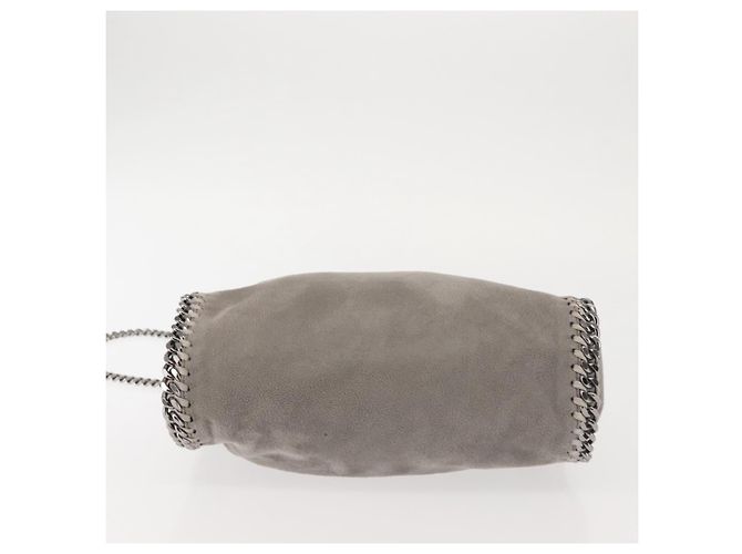 Autre Marque Sac à épaule Stella McCartney Chain Fabera en daim gris argent authentique BA6056 Marron Argenté - vue 5
