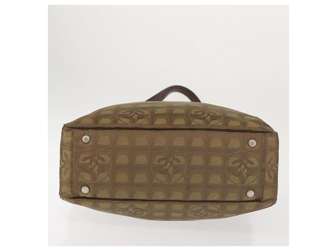 CHANEL Nuova Borsa Tote da Viaggio Nylon Khaki CC Auth 143817 Cachi - vista 5