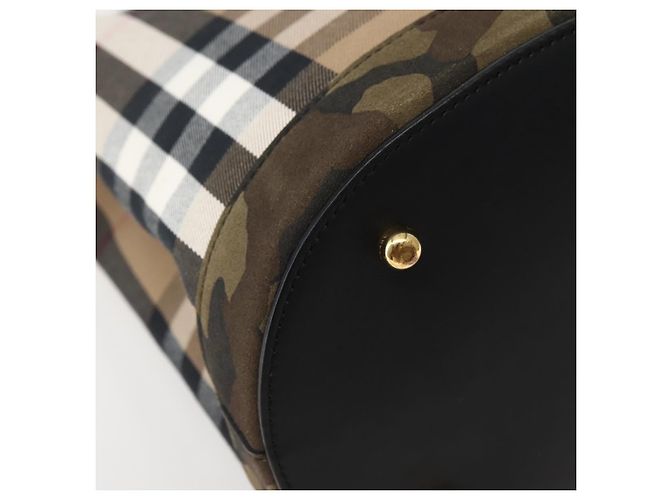 Burberry Nova Check Tote Bag Canvas Beige Gold Auth 143198 Golden - Ansicht 14