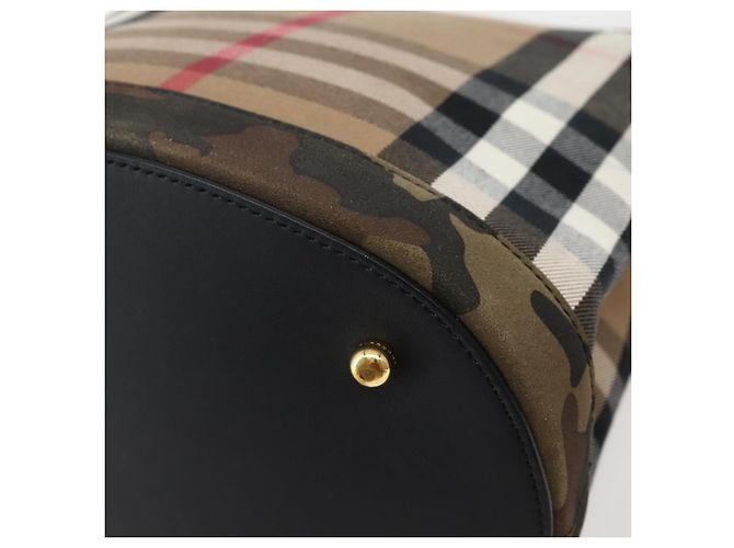 Burberry Nova Check Tote Bag Canvas Beige Gold Auth 143198 Golden - Ansicht 15