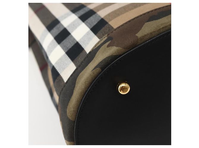 Burberry Nova Check Tote Bag Canvas Beige Gold Auth 143198 Golden - Ansicht 16