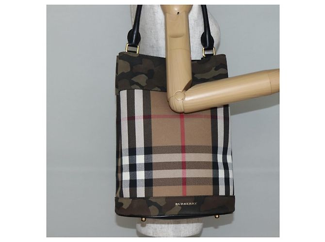 Burberry Nova Check Tote Bag Canvas Beige Gold Auth 143198 Golden - Ansicht 21