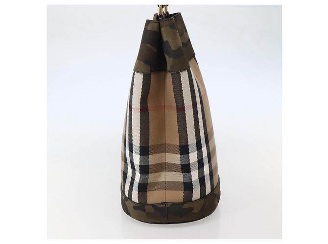 Burberry Nova Check Tote Bag Canvas Beige Gold Auth 143198 Golden - Ansicht 3