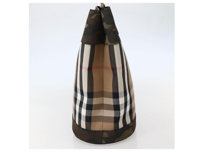 Burberry Nova Check Tote Bag Canvas Beige Gold Auth 143198 Golden - Ansicht 4