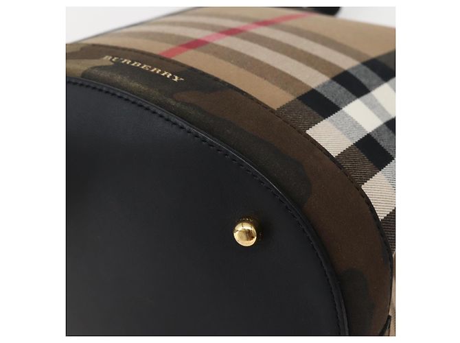 Burberry Nova Check Tote Bag Canvas Beige Gold Auth 143198 Golden - Ansicht 9