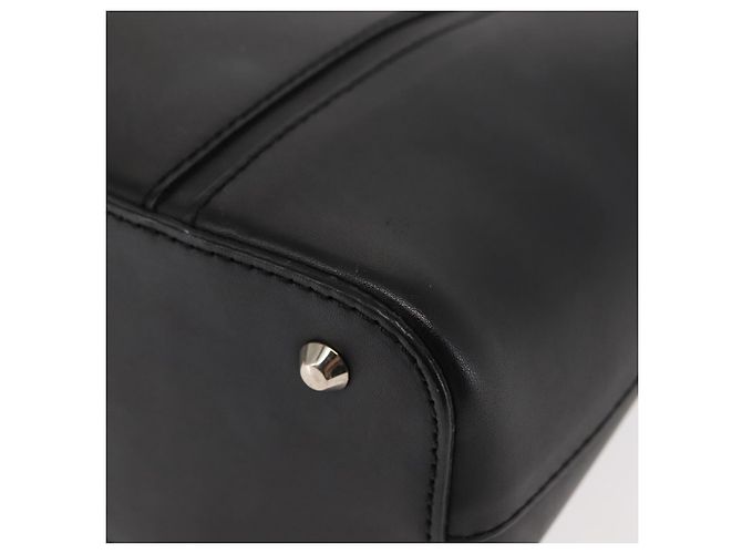 Borsa a mano in pelle nera e argento autentica BURBERRY am9355 Nero - vista 14