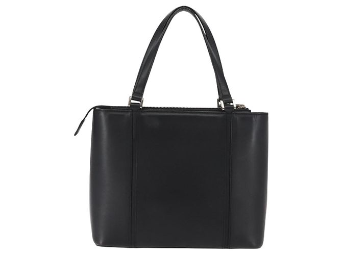 Borsa a mano in pelle nera e argento autentica BURBERRY am9355 Nero - vista 2