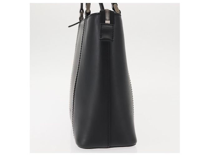 Borsa a mano in pelle nera e argento autentica BURBERRY am9355 Nero - vista 3