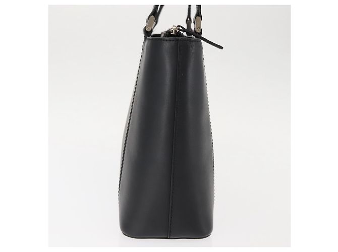 Borsa a mano in pelle nera e argento autentica BURBERRY am9355 Nero - vista 4