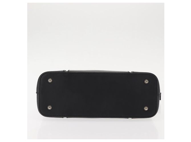 Borsa a mano in pelle nera e argento autentica BURBERRY am9355 Nero - vista 5