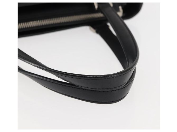 Borsa a mano in pelle nera e argento autentica BURBERRY am9355 Nero - vista 7