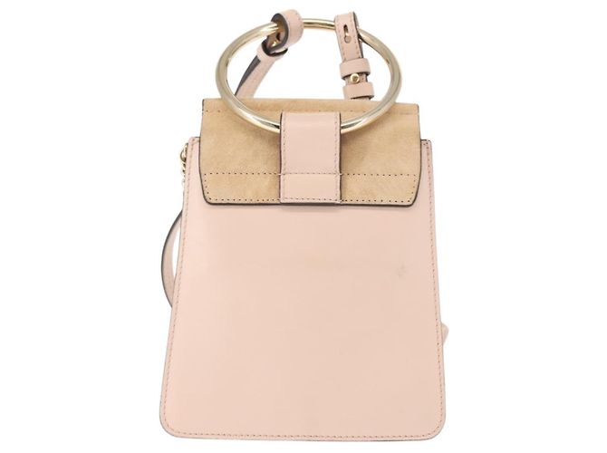 Chloé Borsa a Spalla Chloe Fay in Pelle Scamosciata Rosa Auth BA6828 - vista 2