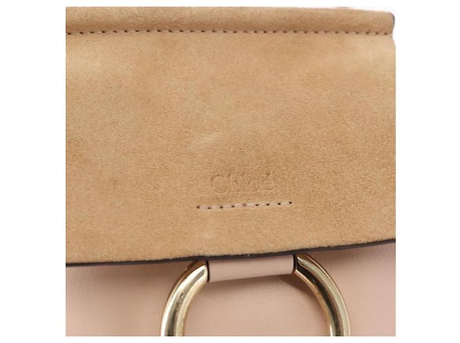 Chloé Borsa a Spalla Chloe Fay in Pelle Scamosciata Rosa Auth BA6828 - vista 20