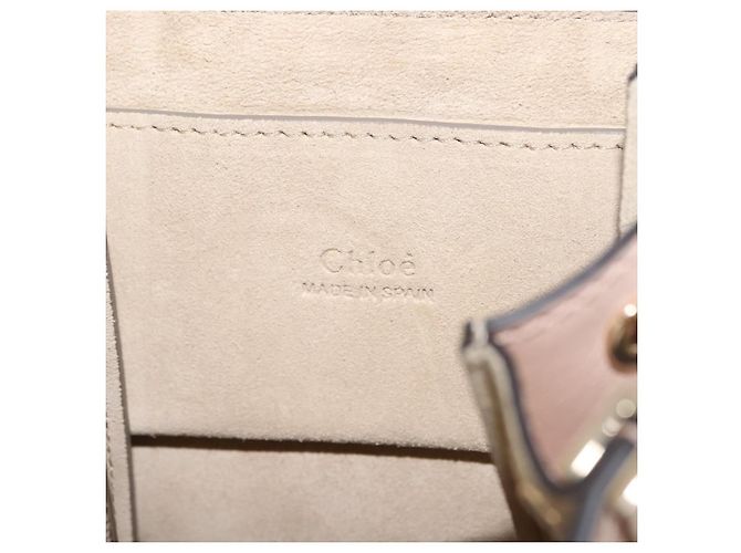 Chloé Borsa a Spalla Chloe Fay in Pelle Scamosciata Rosa Auth BA6828 - vista 21