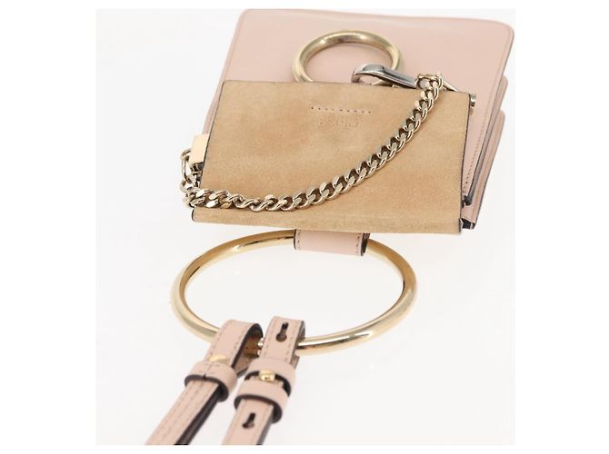 Chloé Borsa a Spalla Chloe Fay in Pelle Scamosciata Rosa Auth BA6828 - vista 6