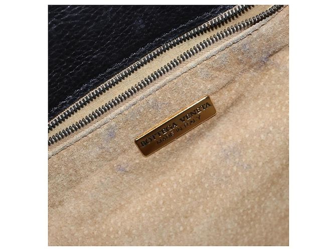 Autre Marque Sac à épaule en cuir noir et or Auth bs29943 de BOTTEGA VENETA Doré - vue 11