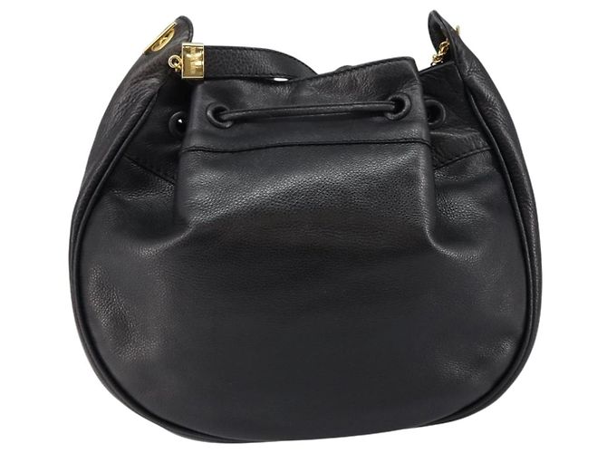 Autre Marque Sac à épaule en cuir noir et or Auth bs29943 de BOTTEGA VENETA Doré - vue 2