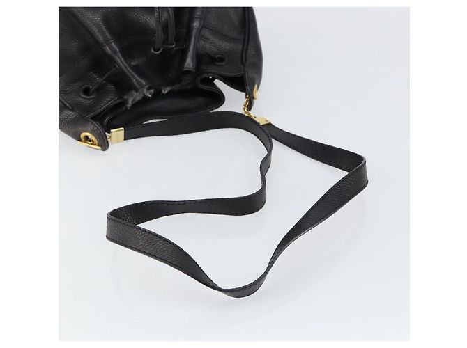 Autre Marque Sac à épaule en cuir noir et or Auth bs29943 de BOTTEGA VENETA Doré - vue 7