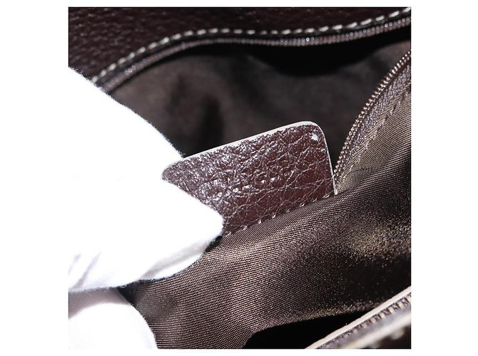 Bulgari Borsa a mano in pelle marrone Auth BA6908 di BVLGARI - vista 11