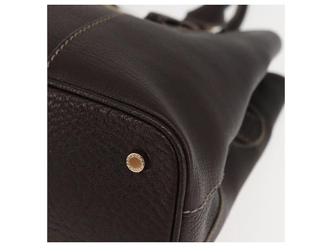 Bulgari Borsa a mano in pelle marrone Auth BA6908 di BVLGARI - vista 14